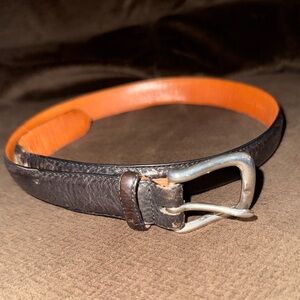 Polo Ralph Lauren Black Saddle Leather Belt